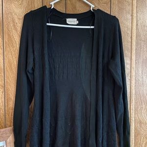 black cardigan